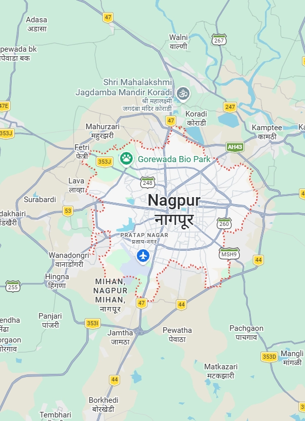 HOABL Nagpur Marina Strategic Location Map